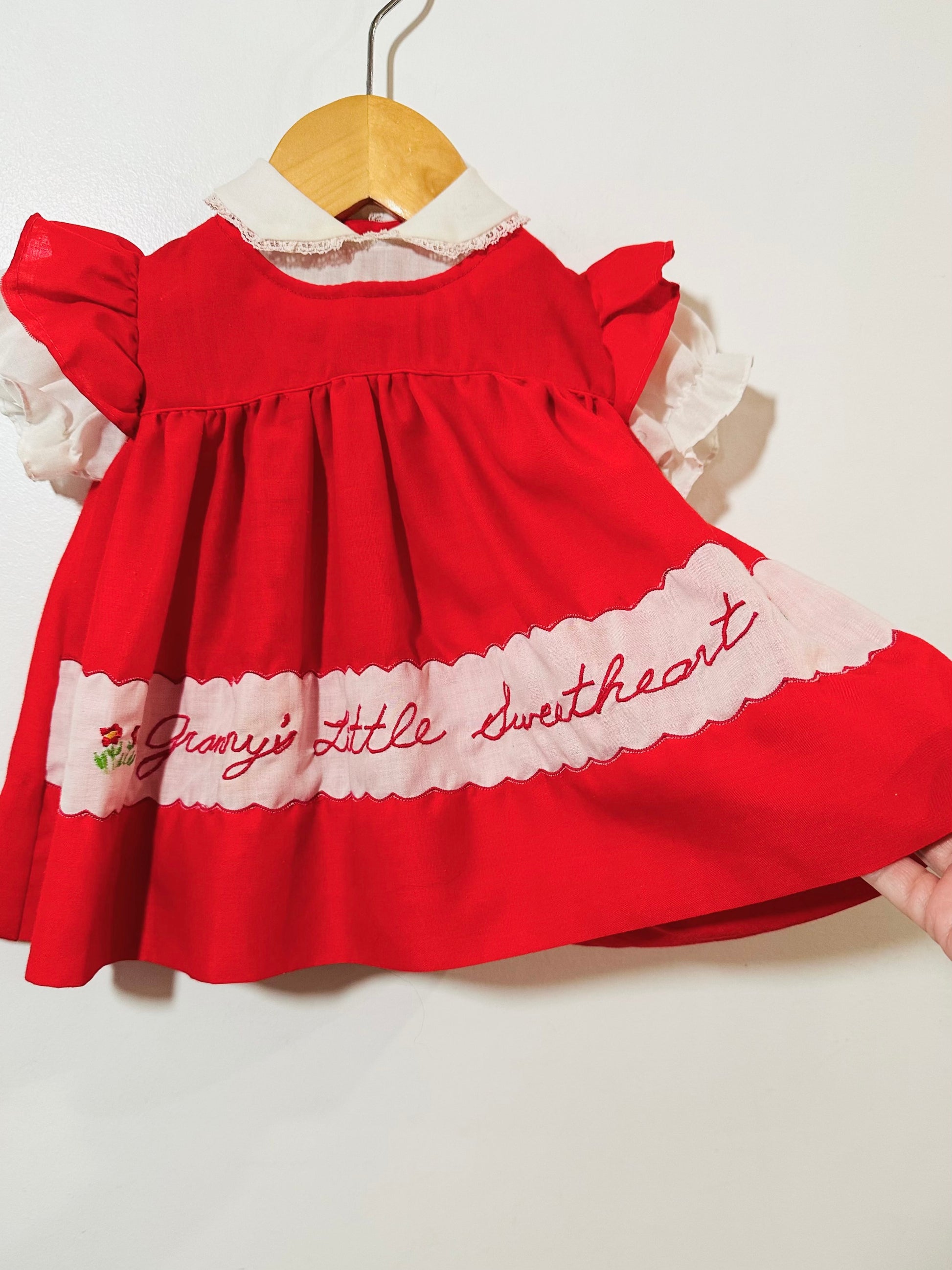 Vintage ‘Granny’s Little Sweatheart’ Dress / 3-6M