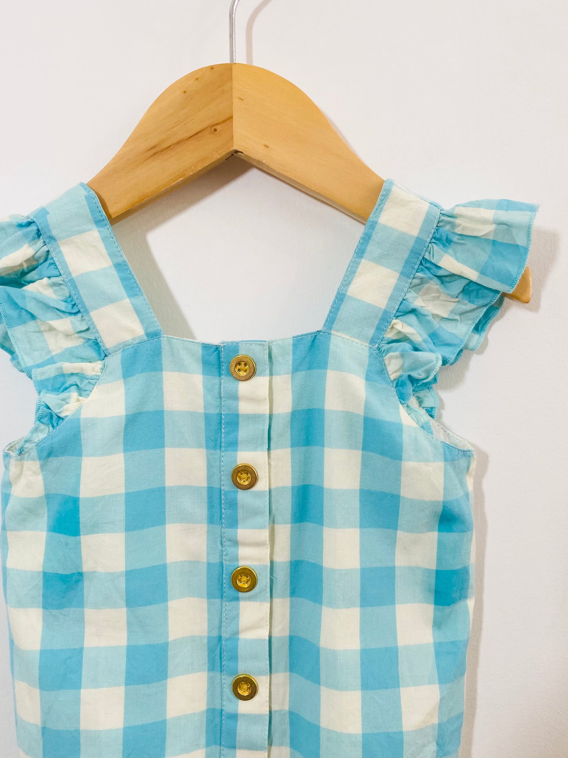 Egg gingham top / 3-6M\