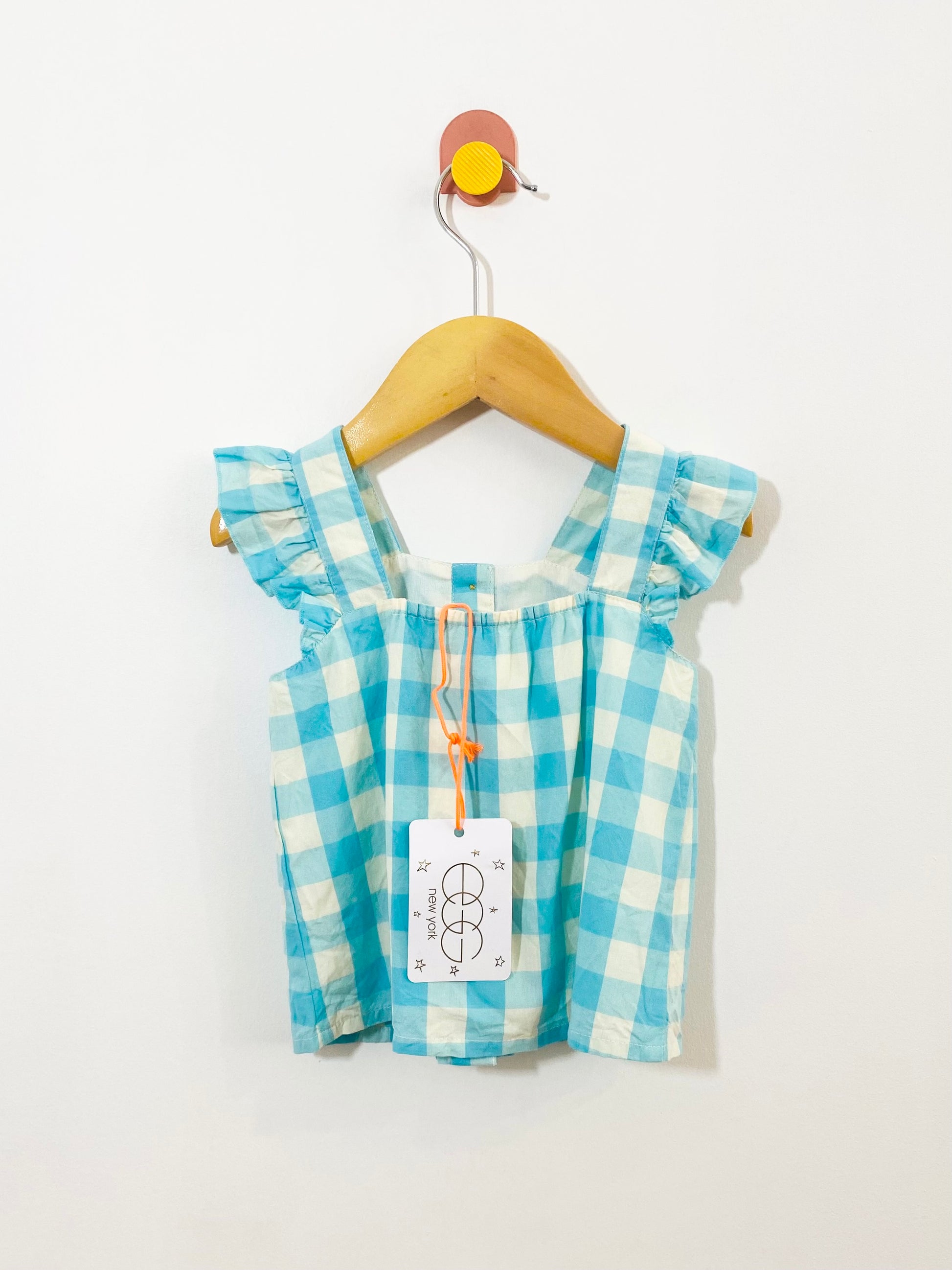 Egg gingham top / 3-6M