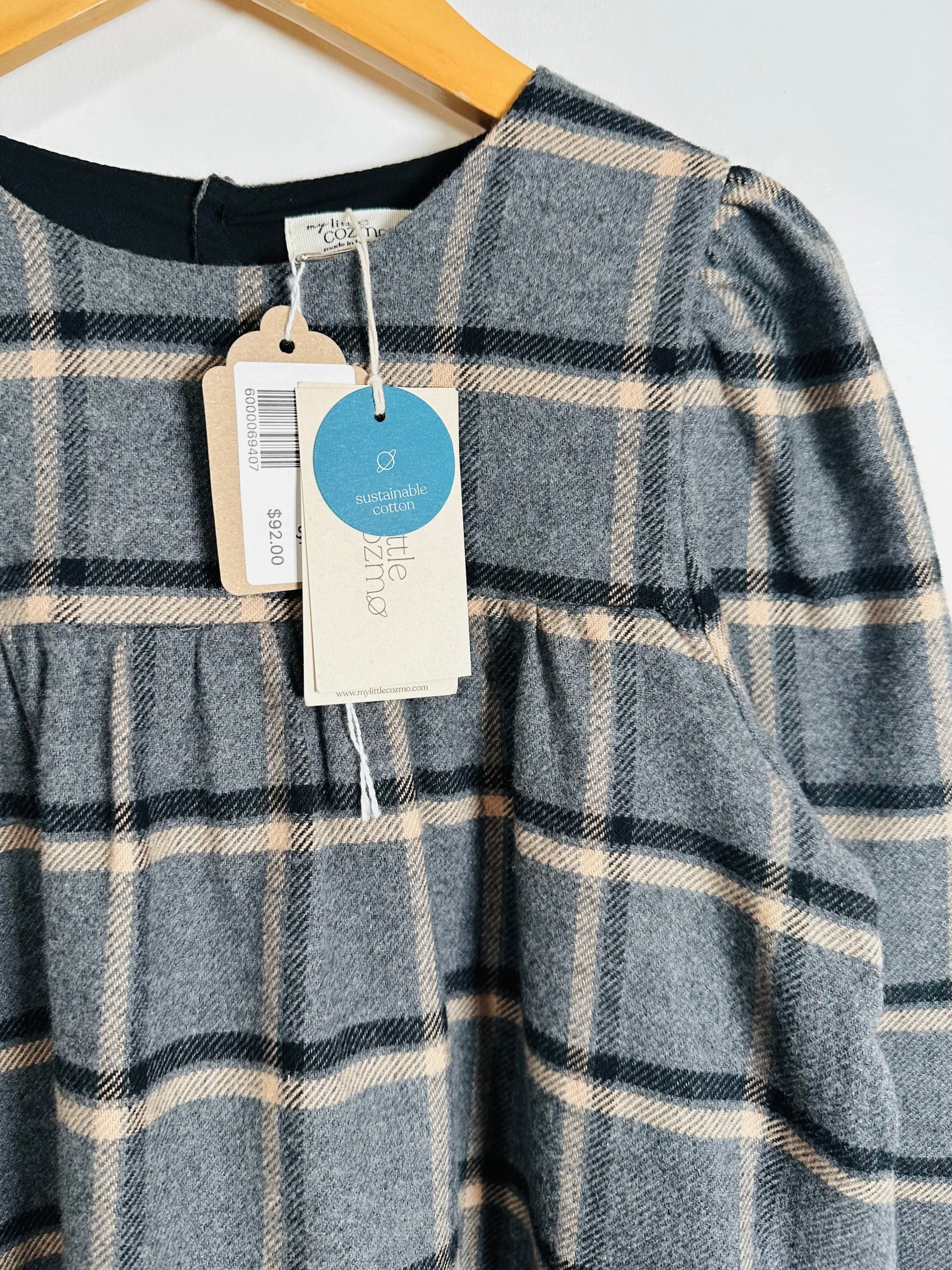 My Little Cozmo Plaid Flannel Dress / 6Y