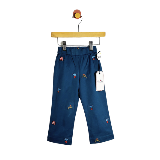 Classic Prep Embroidered Circus Pants / 18-24M