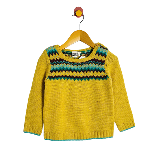 Bonton Faire Isle Sweater / 6Y