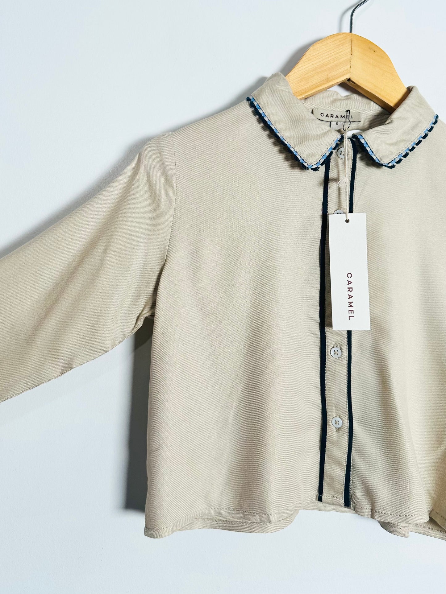 Caramel Woven Button-Up / 6Y