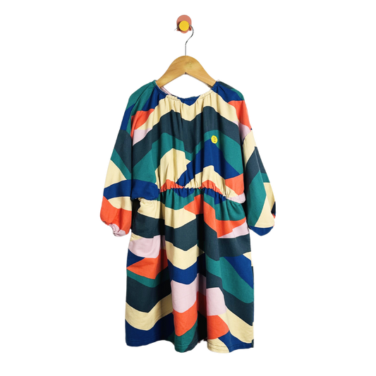 Bobo Choses Color Block Woven Dress / 2-3Y