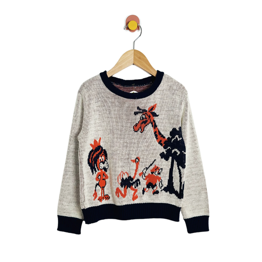 Vintage Zoo Knit Sweater / 5Y