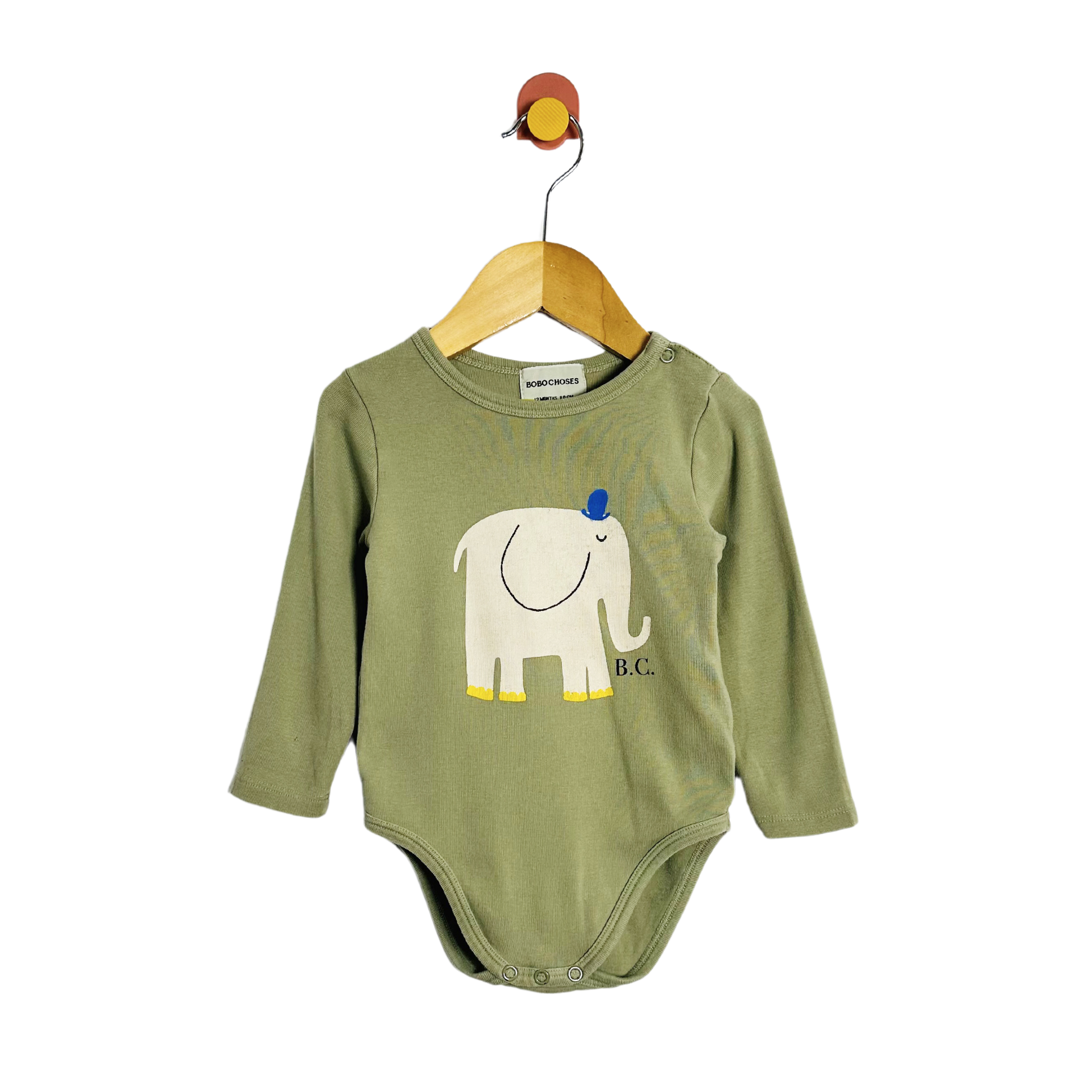 Bobo Choses Elephant Bodysuit / 12M