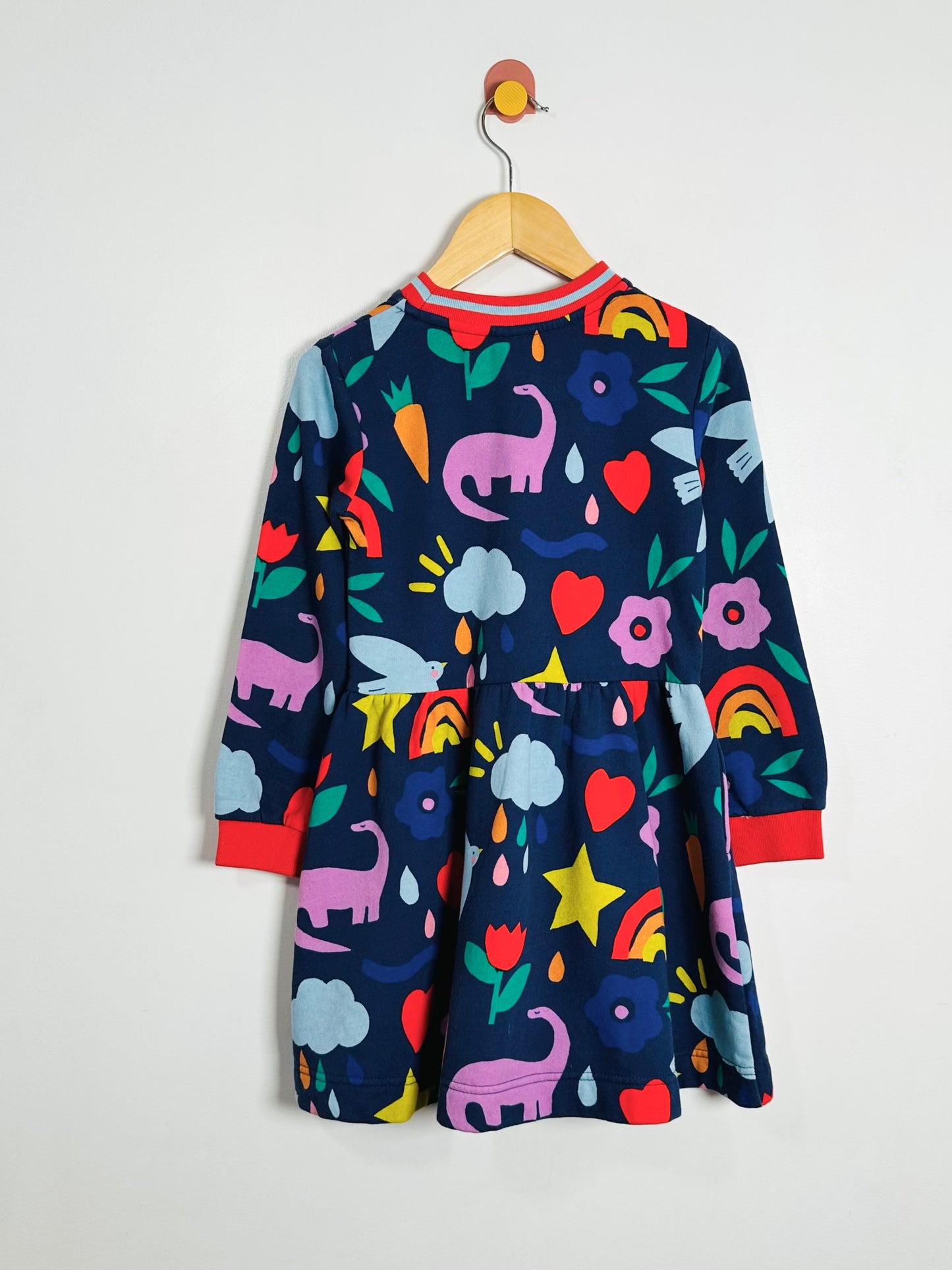 Mini Boden Printed Sweatshirt Dress / 6-7Y