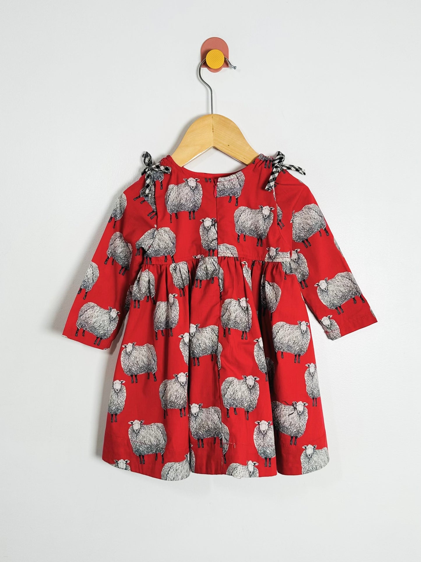 Pink Chicken Sheep Dress / 6-12M