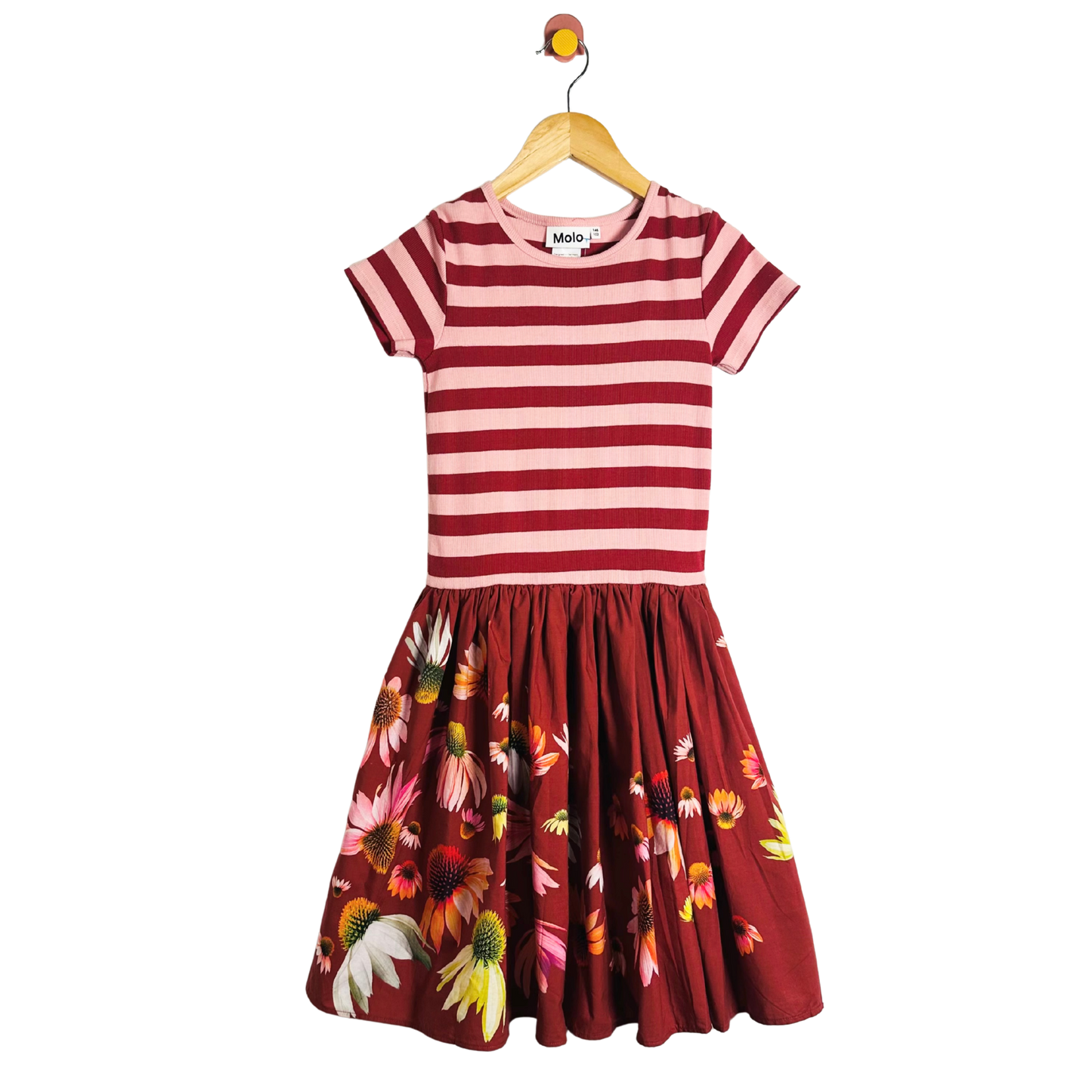 Molo Stripes and Flowers Dress / 11-12Y