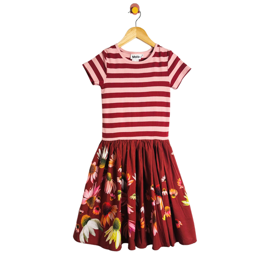 Molo Stripes and Flowers Dress / 11-12Y