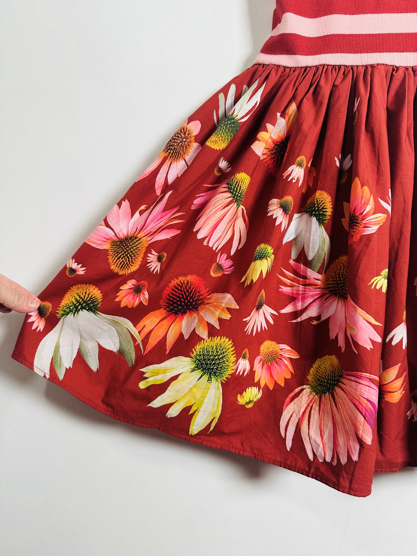 Molo Stripes and Flowers Dress / 11-12Y