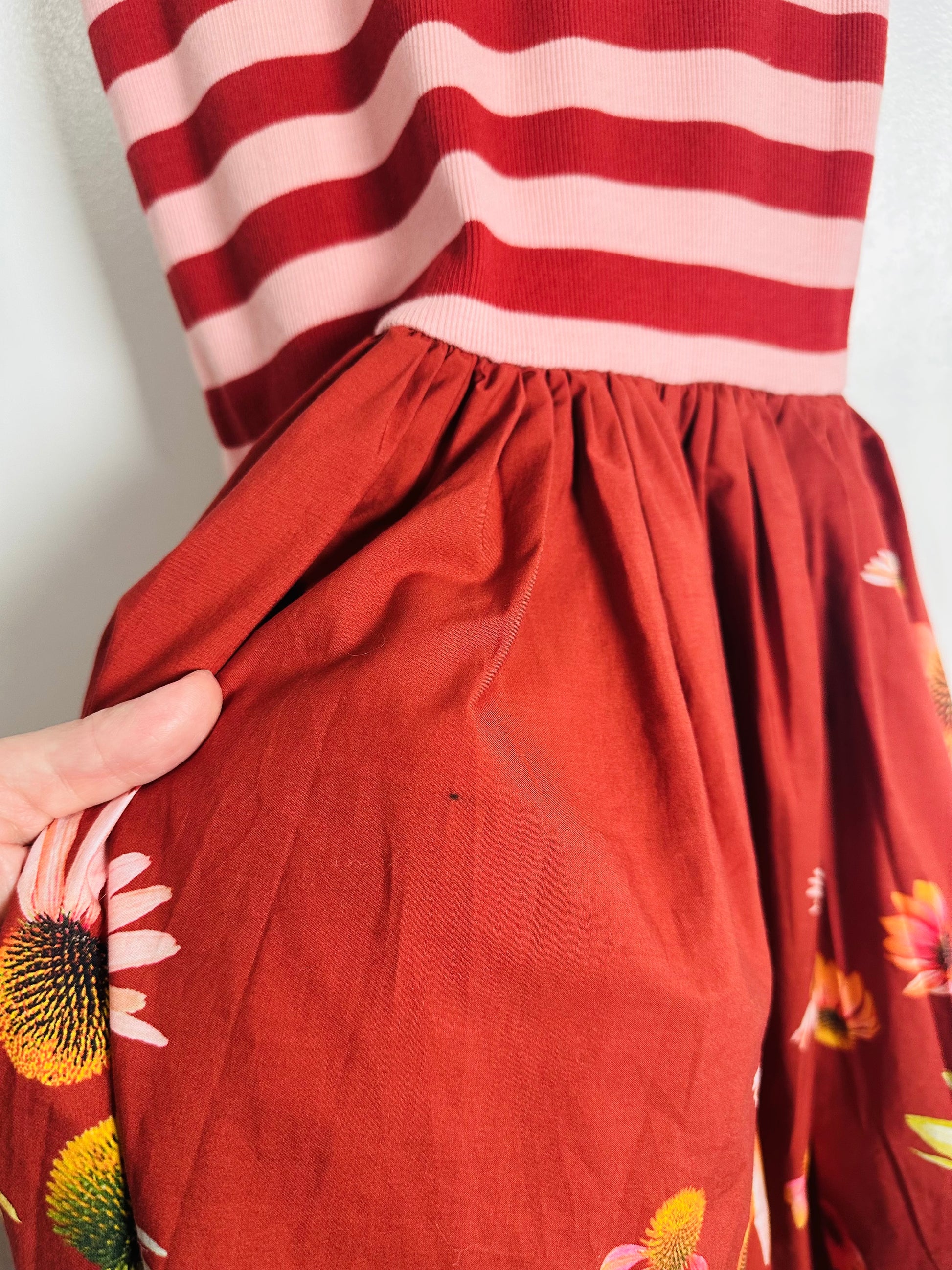 Molo Stripes and Flowers Dress / 11-12Y