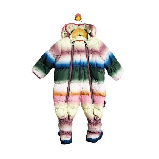 Molo Rainbow Stripe Snowsuit / 6M