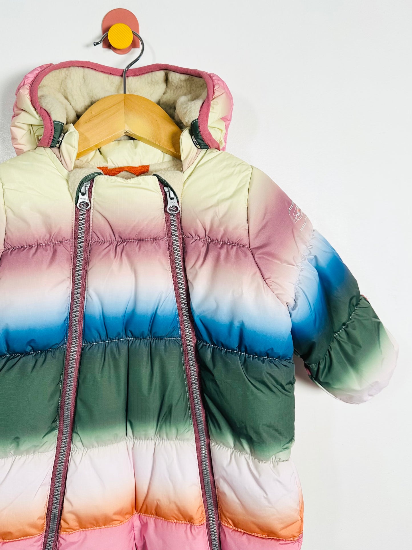 Molo Rainbow Stripe Snowsuit / 6M