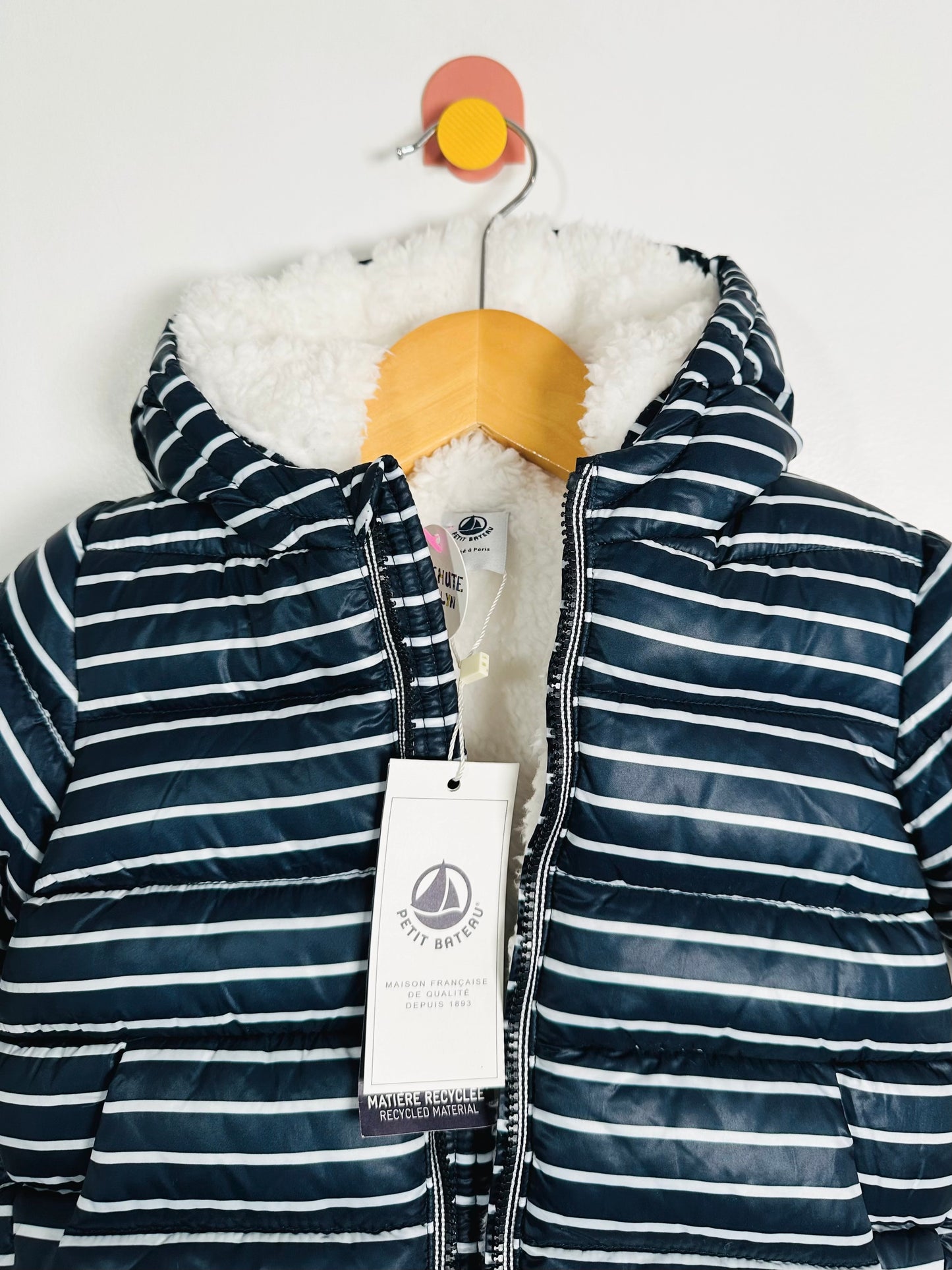 Petit Bateau Sherpa Lined Coat / 12M