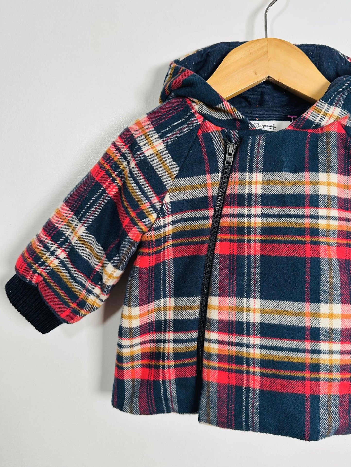 Plaid Hooded Jacket / 6M