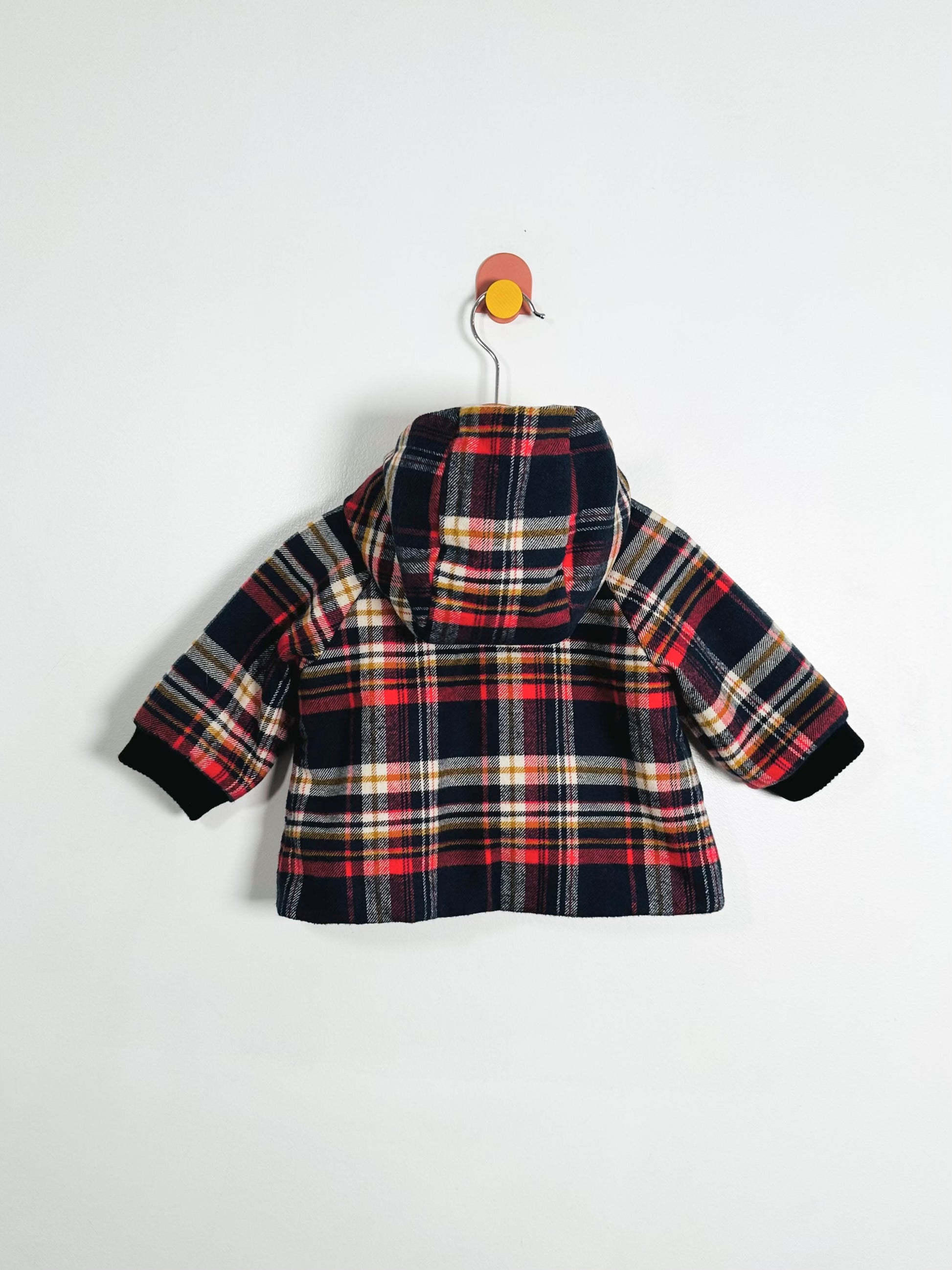 Bonpoint Plaid Hooded Jacket / 6M