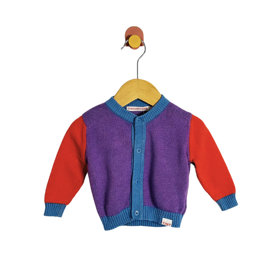 Tiny Cottons Color Block Cardigan / 6M