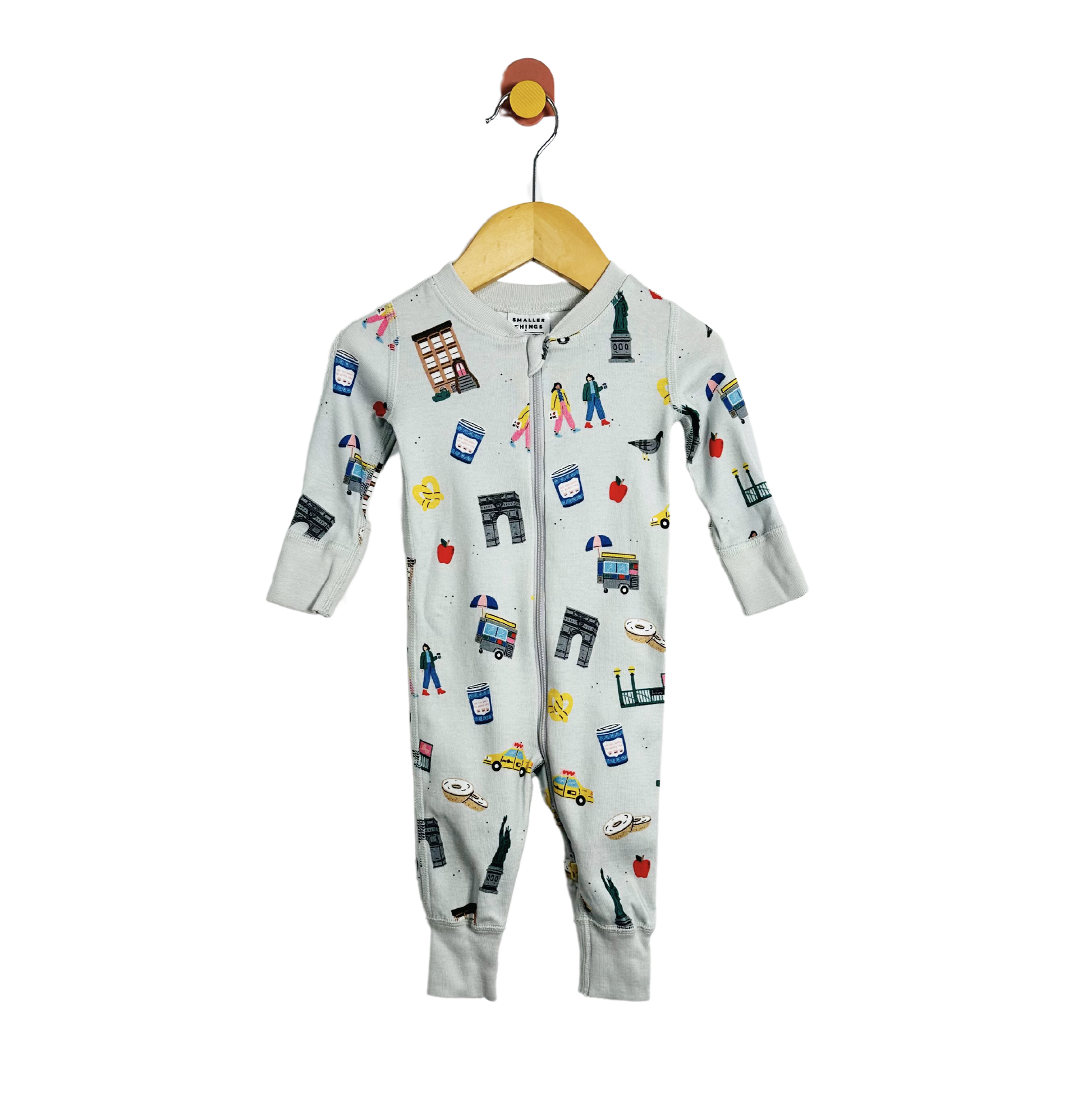 Smaller Things NYC Pajama Onesie / 0-3M