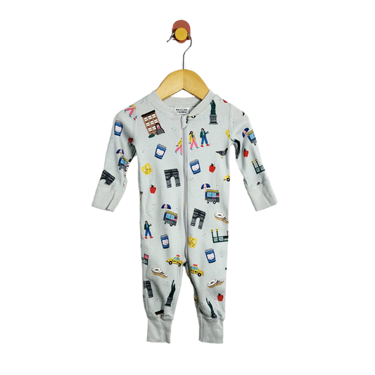 Smaller Things NYC Pajama Onesie / 0-3M