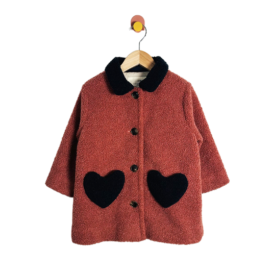 Konges Sløjd Heart Teddy Coat / 2Y