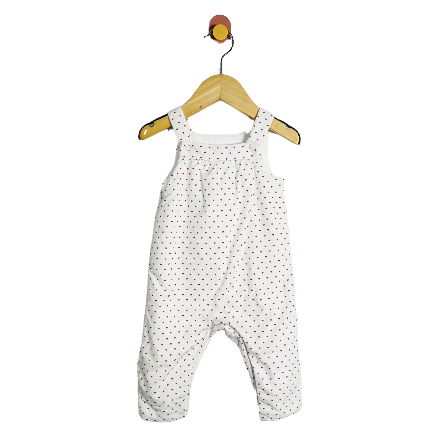 Jacadi Heart Padded Overalls / 12M