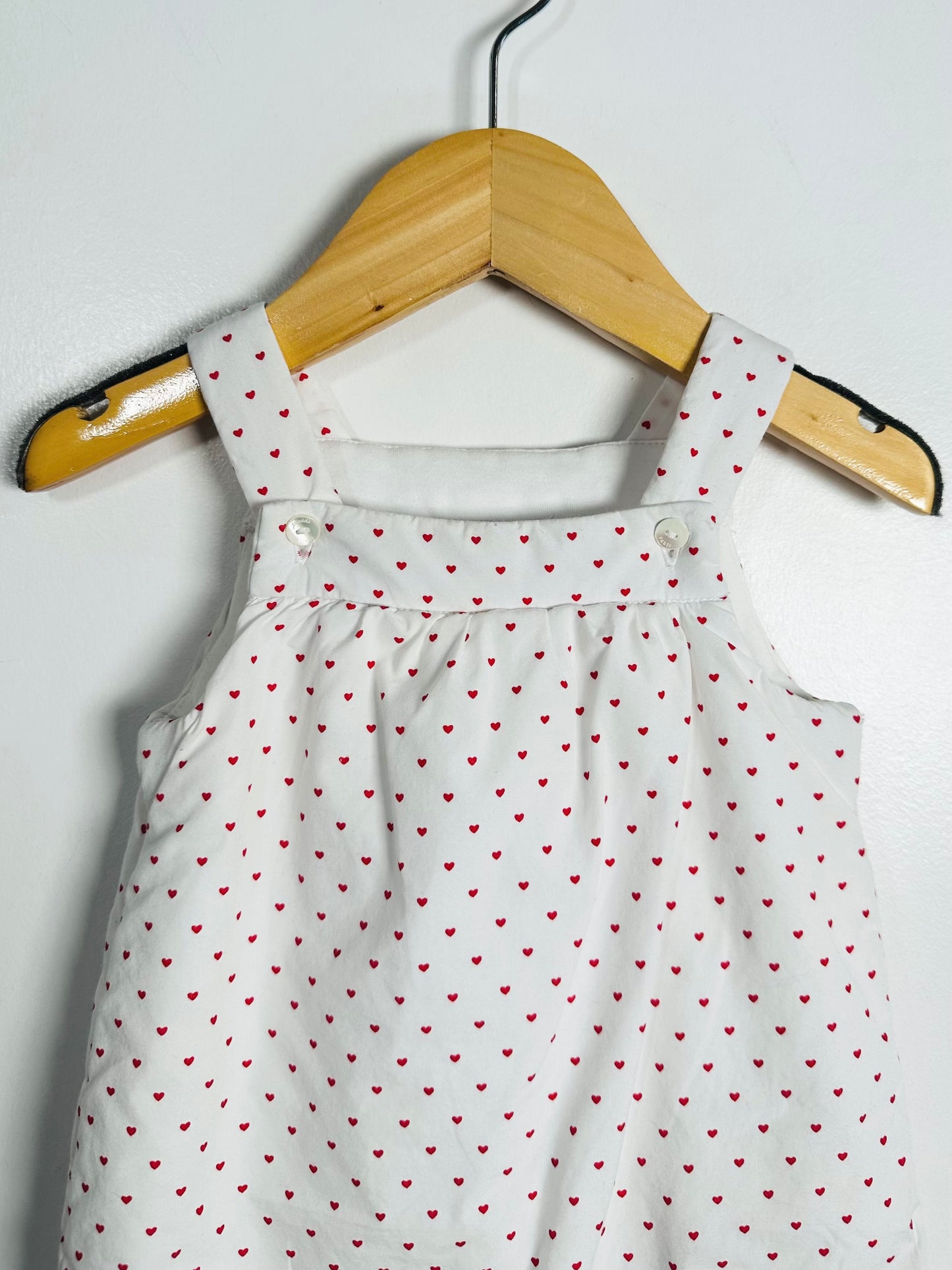 Jacadi Heart Padded Overalls / 12M