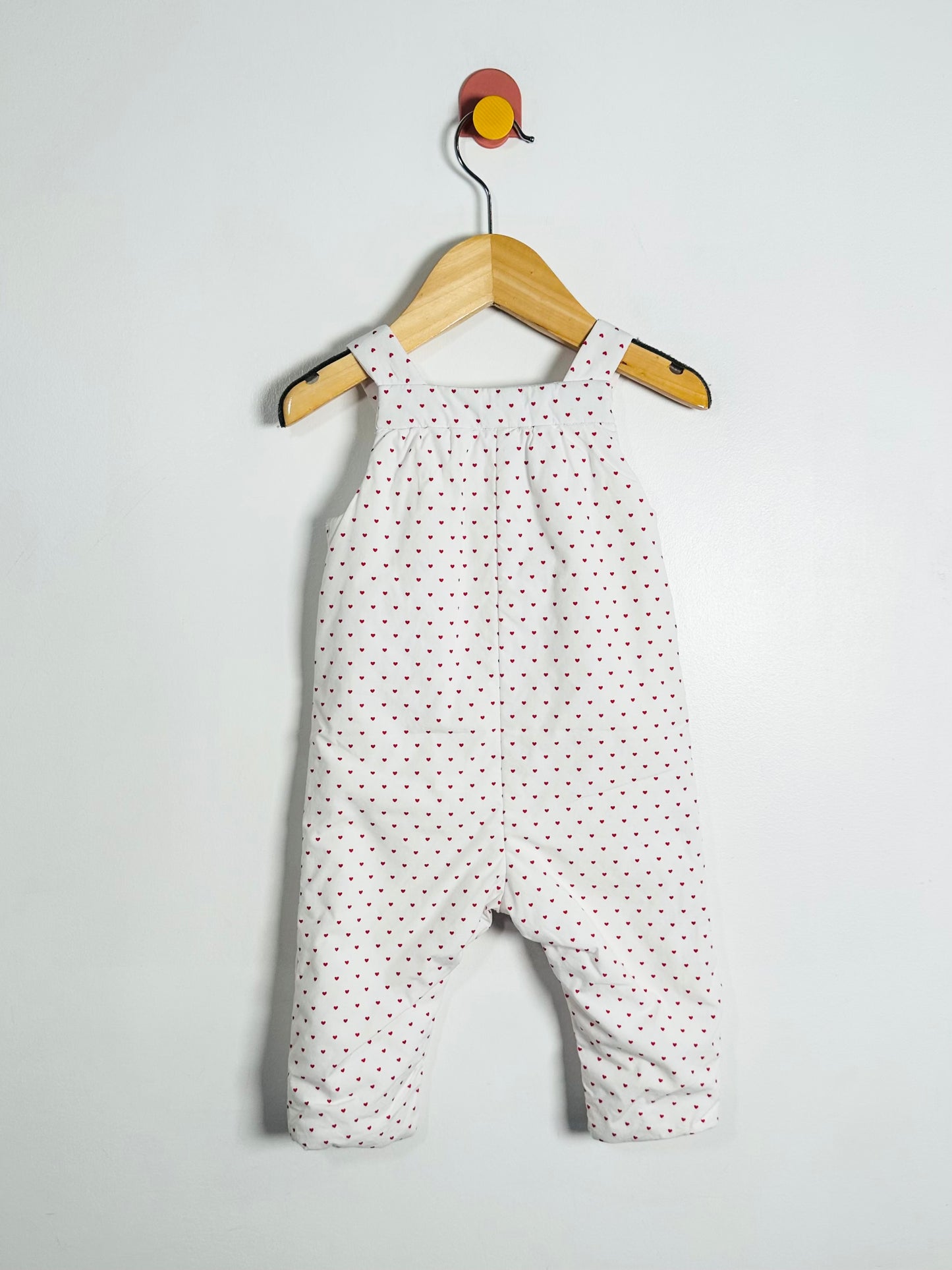 Jacadi Heart Padded Overalls / 12M