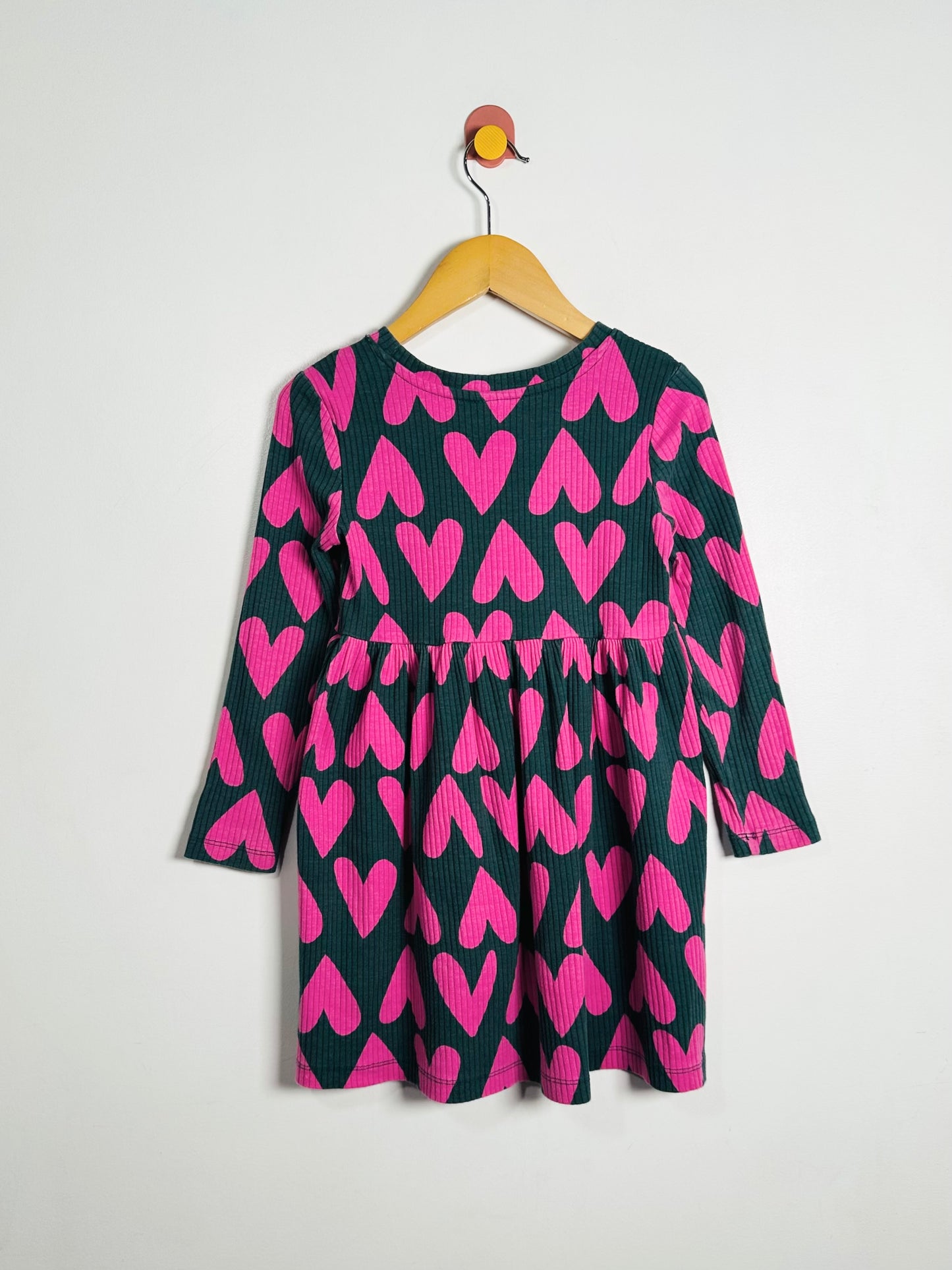 Hanna Andersson Ribbed Heart Dress / 6-7Y