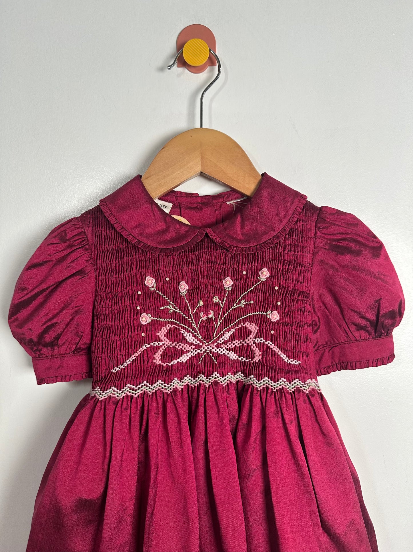 Vintage Laura Ashley Embroidered Smocked Dress / 3Y