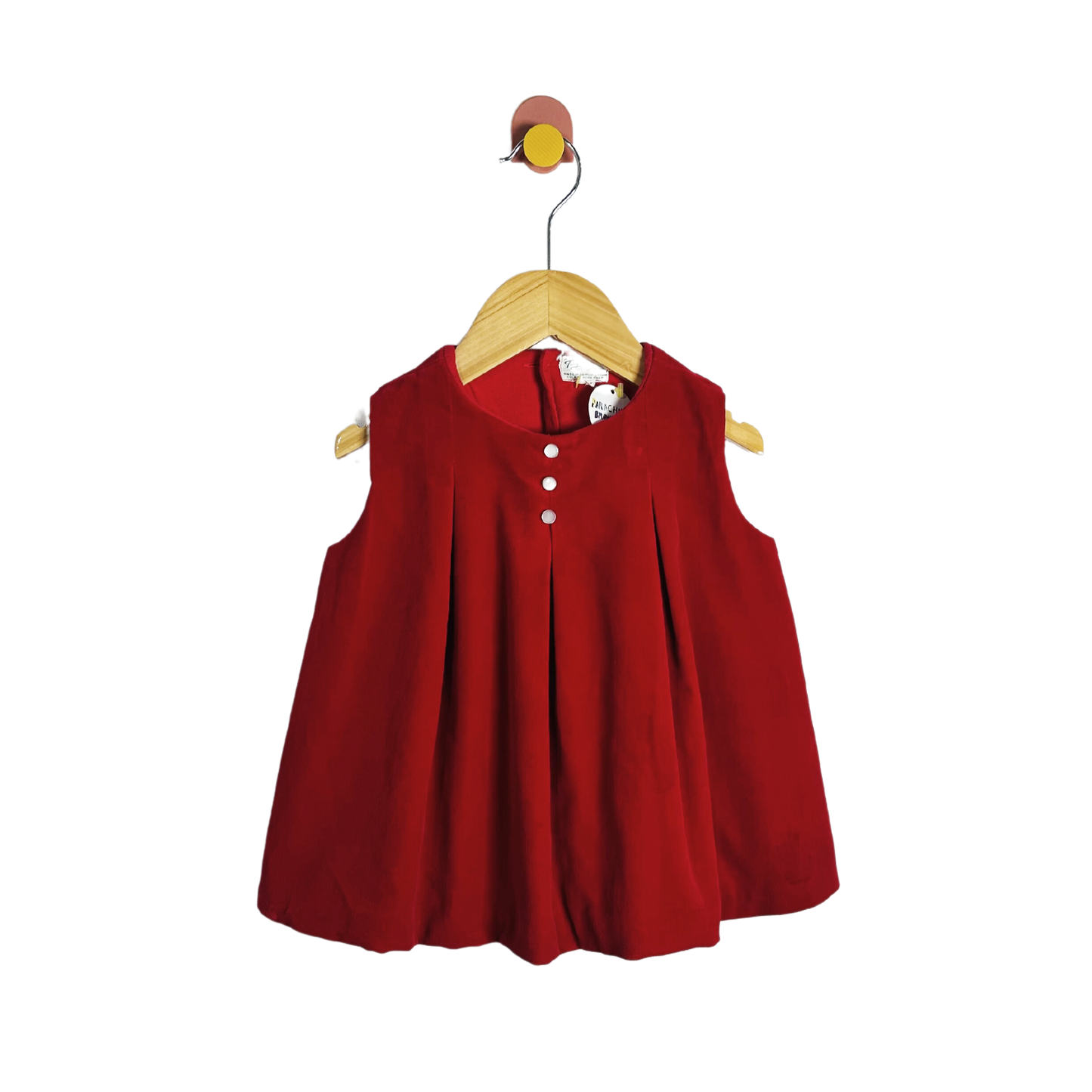 Vintage Red Velvet Dress / 12M