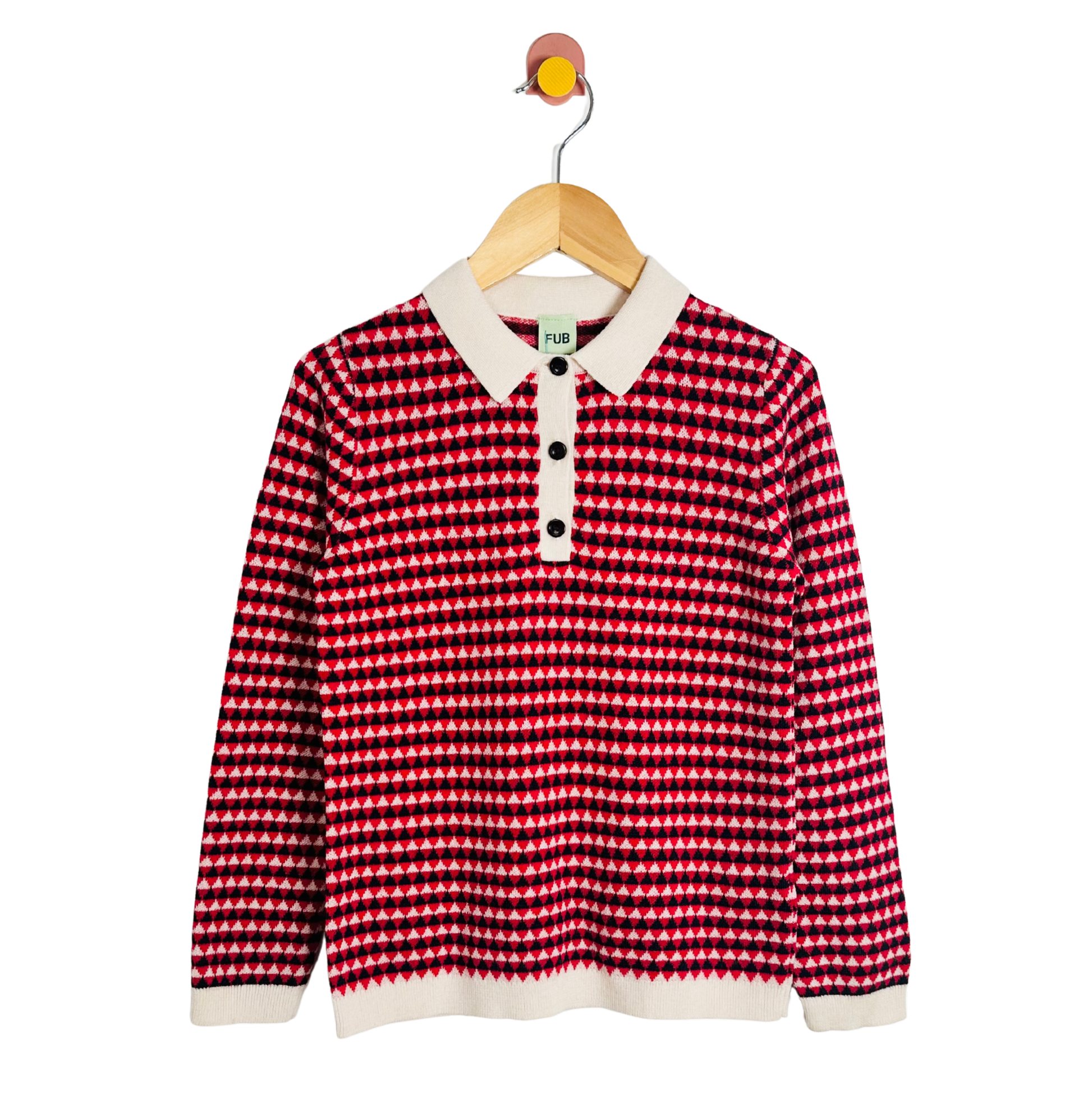Fub Jacquard Polo Sweater / 8Y
