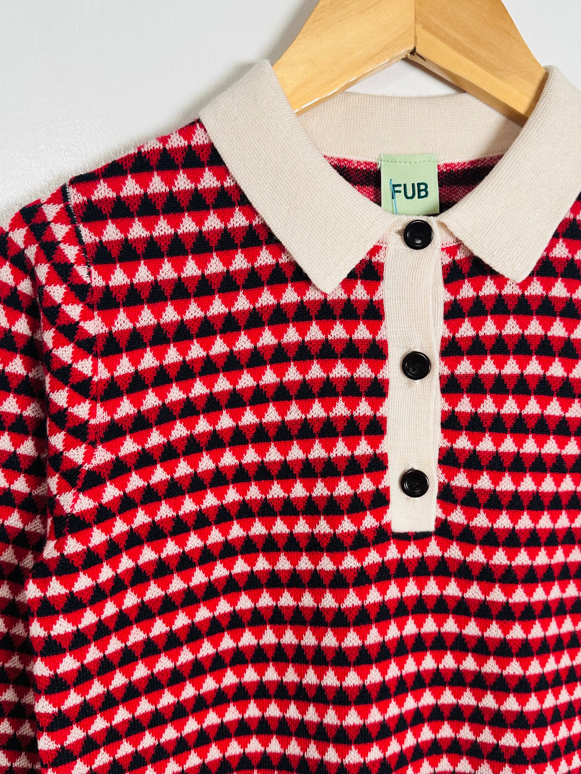 Fub Jacquard Polo Sweater / 8Y