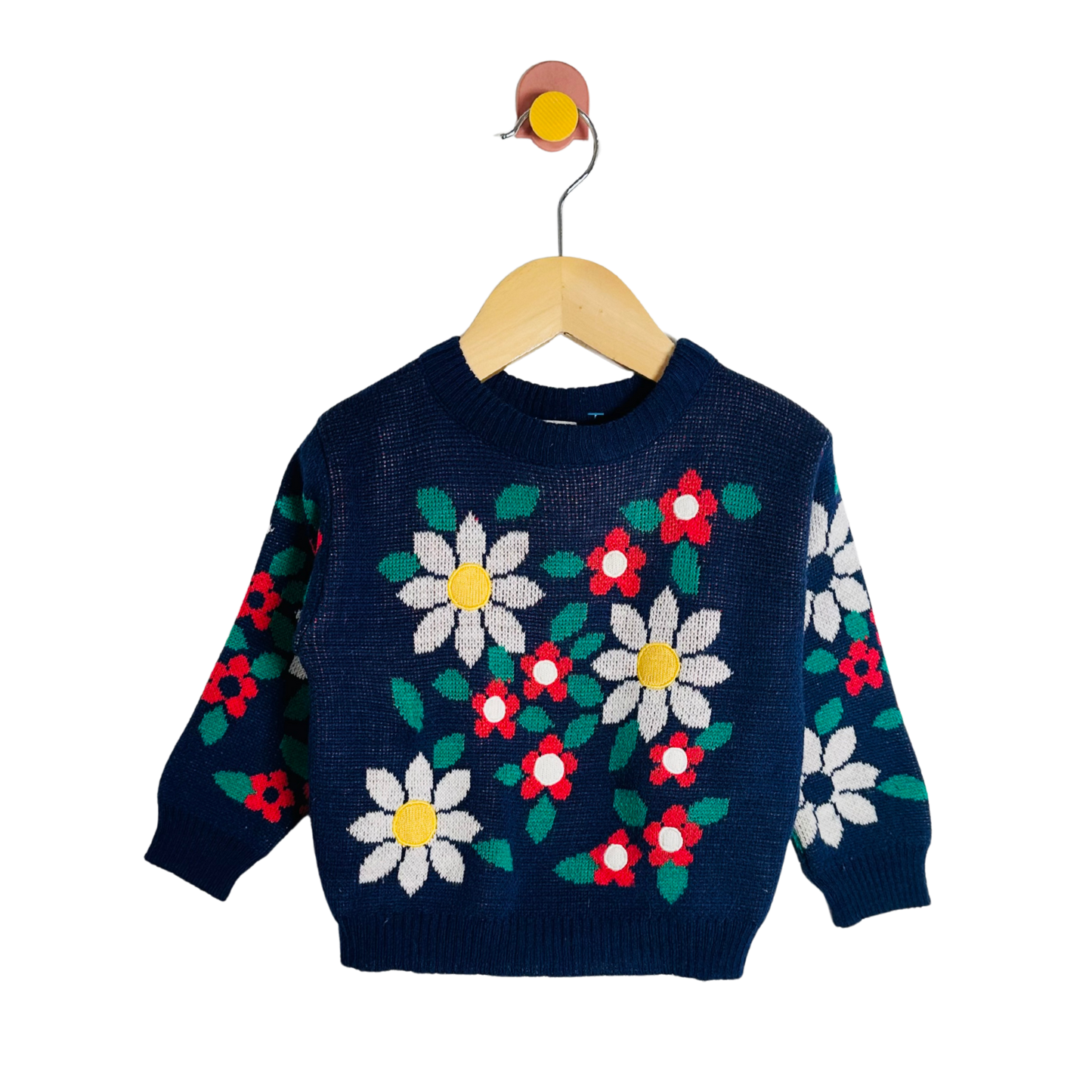 Vintage Floral Jacquard Sweater / 12M