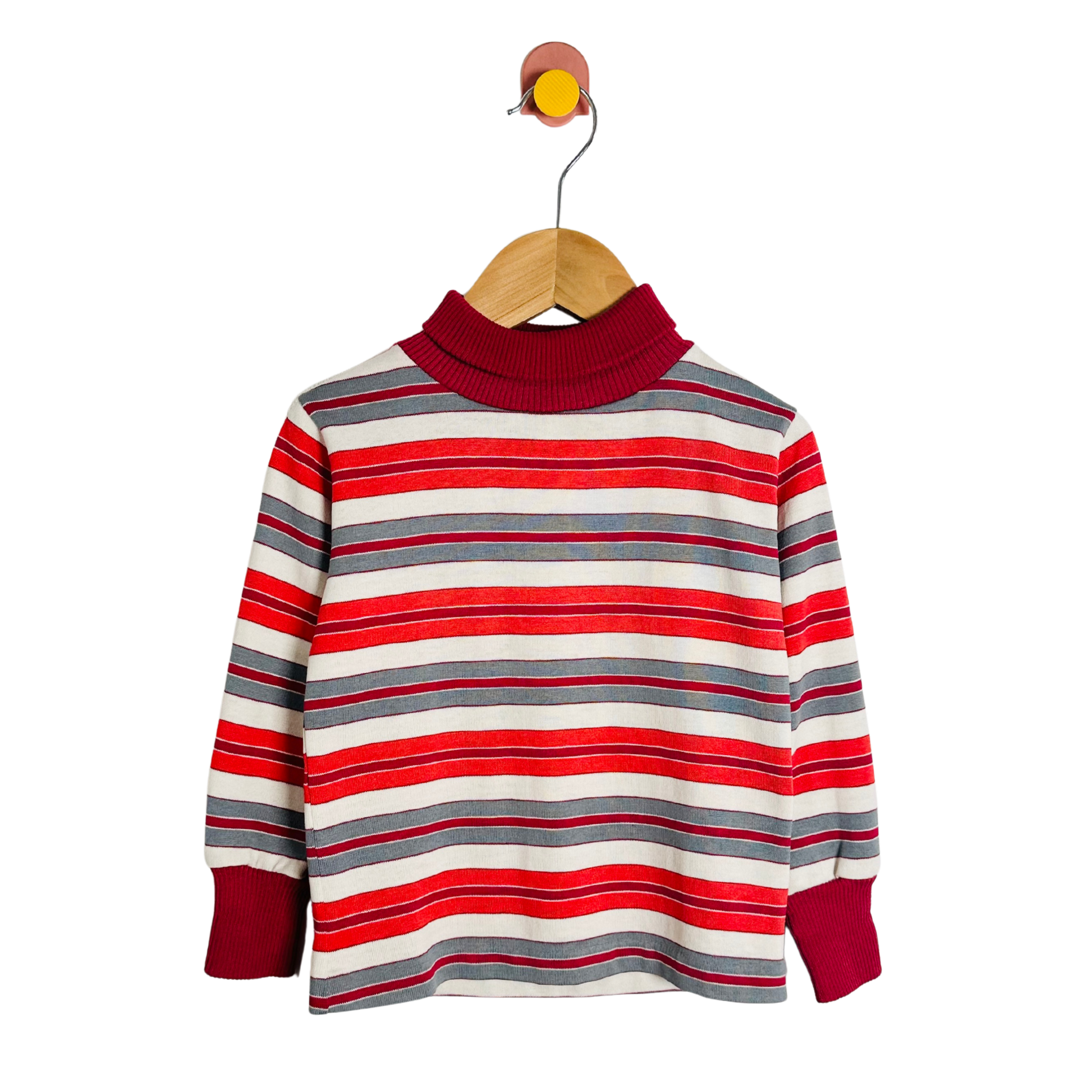 Vintage Healthtex Striped Turtleneck / 3-4Y