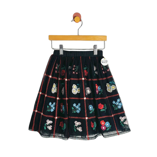 Hanna Andersson Floral Tulle Skirt / 4Y