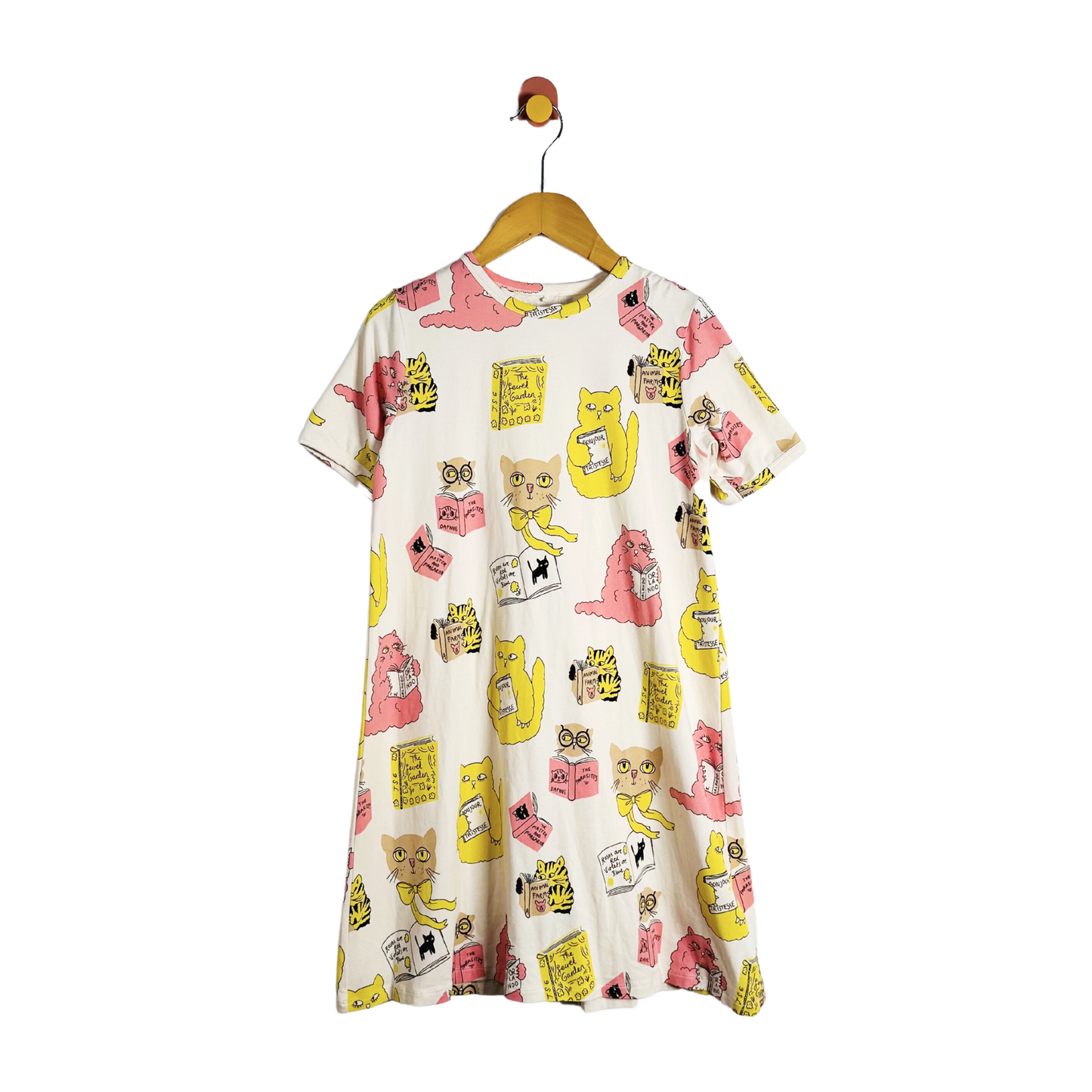 Mini Rodini Reading Cat Dress / 9-11Y