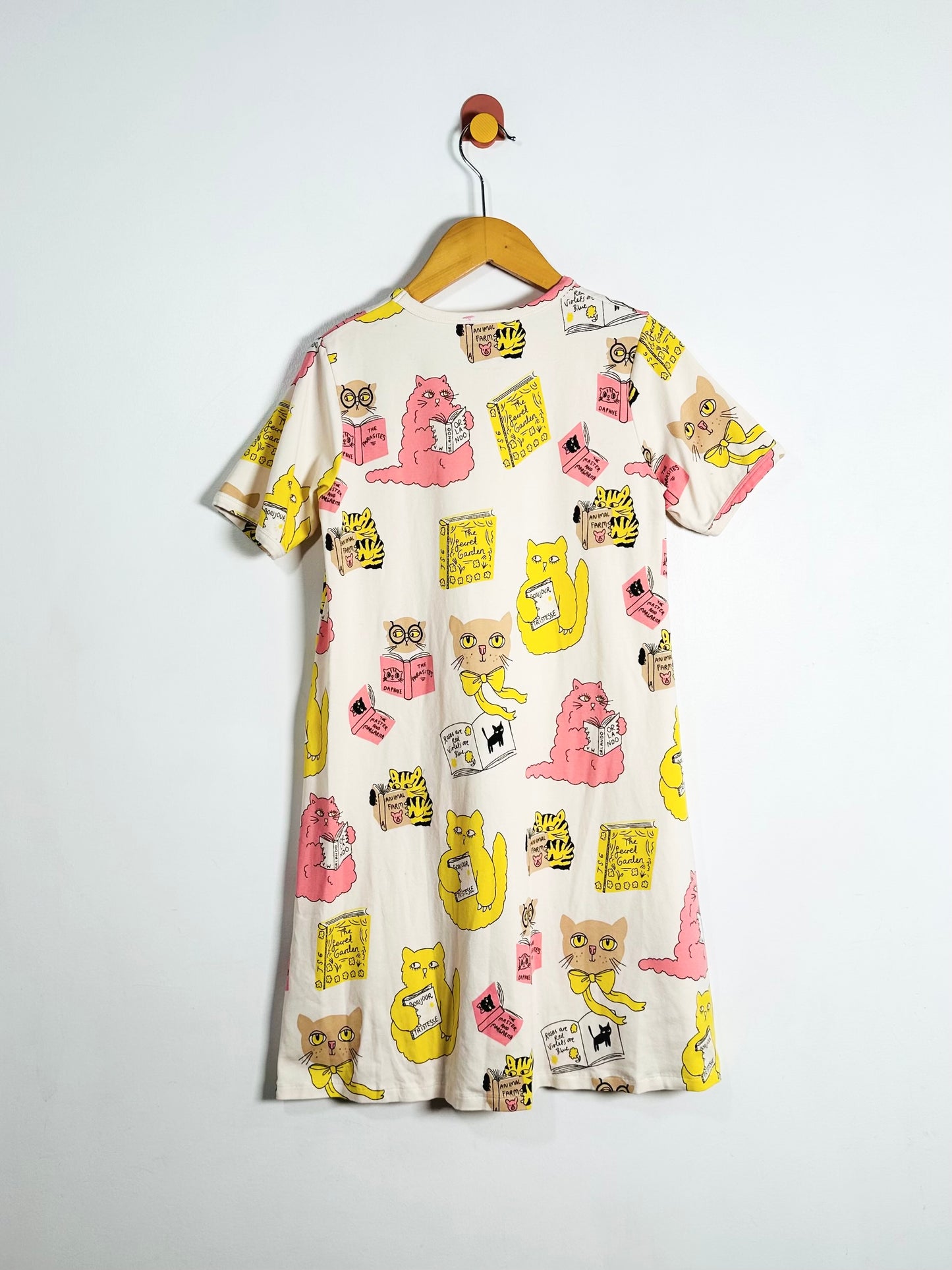 Mini Rodini Reading Cat Dress / 9-11Y