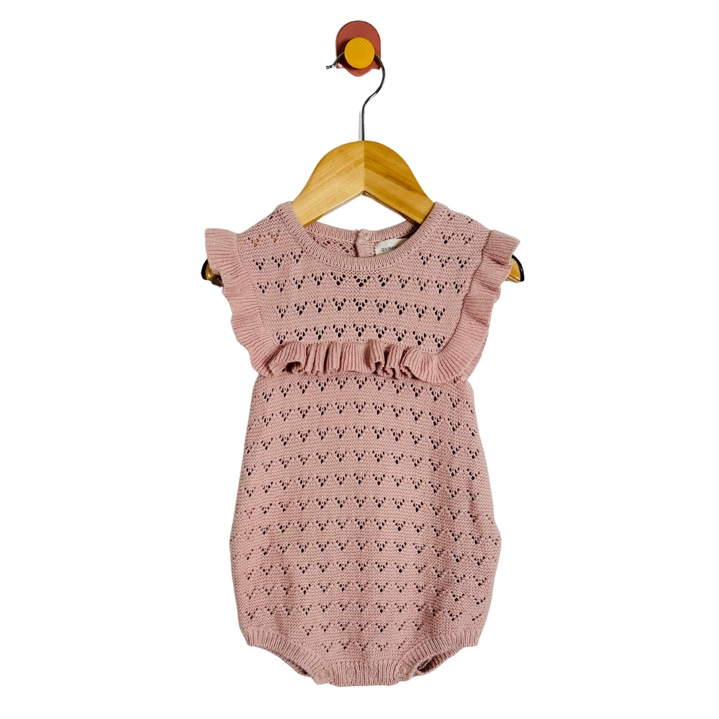 Quincy Mae Eyelet Romper / 6-12M