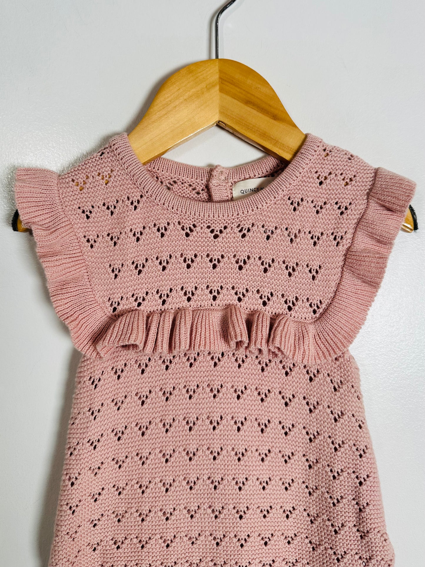 Quincy Mae Eyelet Romper / 6-12M