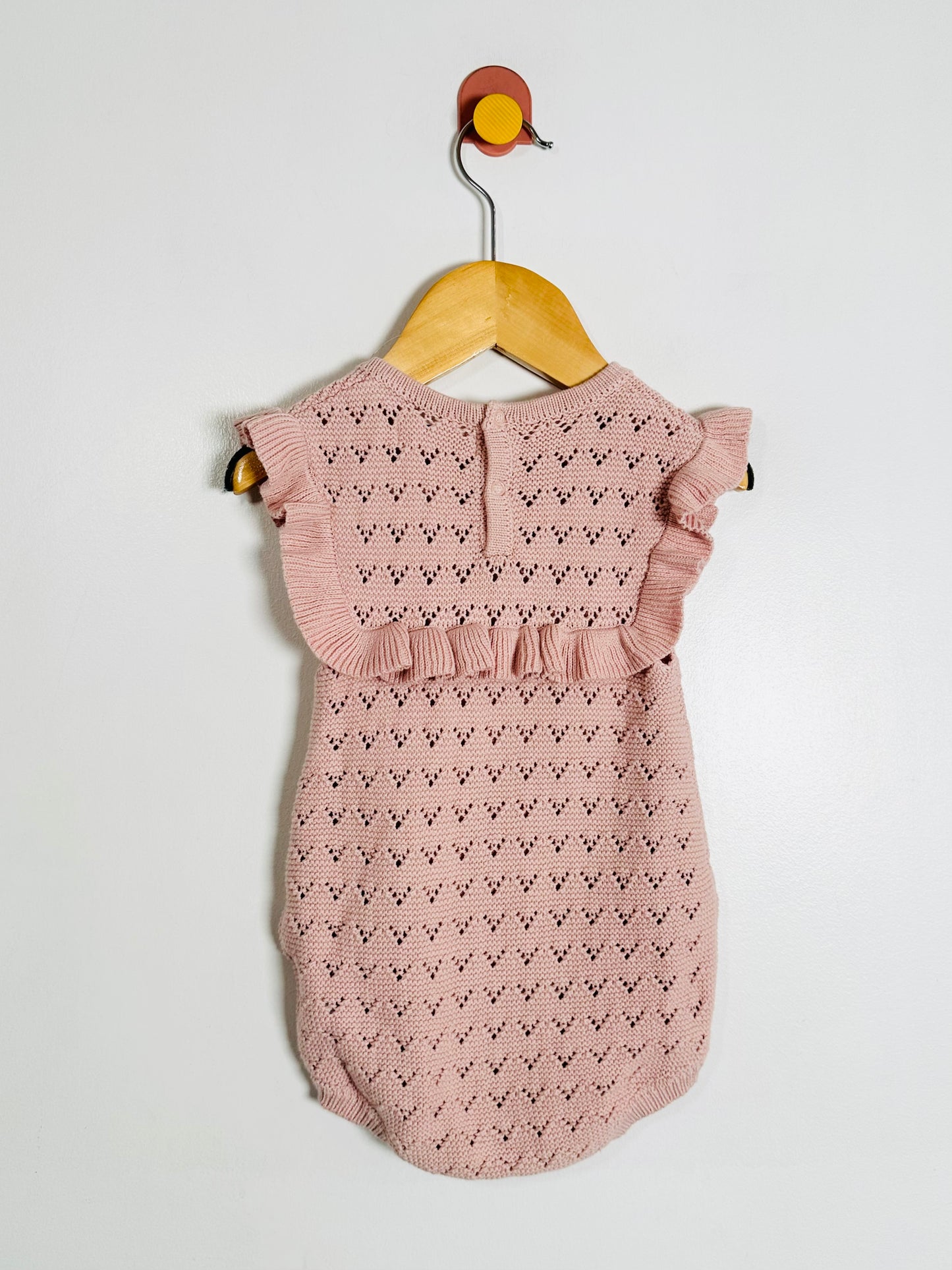 Quincy Mae Eyelet Romper / 6-12M