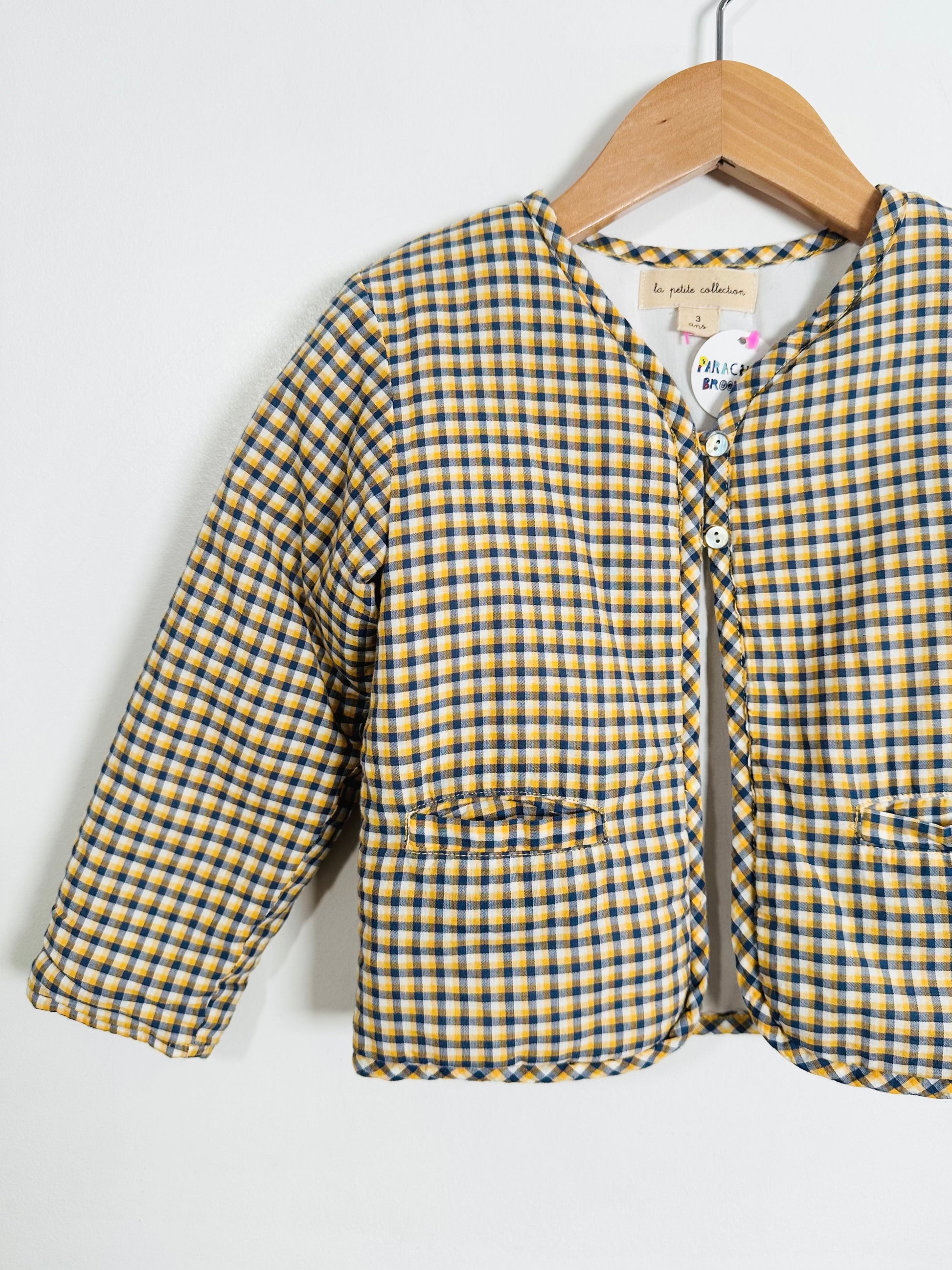 La Petit Collection Plaid Padded Jacket / 3Y