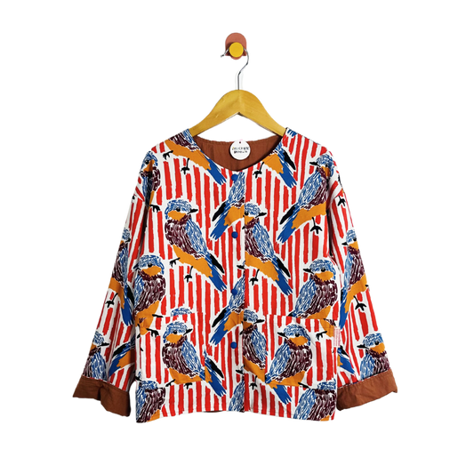 Momohanipopo Reversible Bluebird Jacket / 10Y