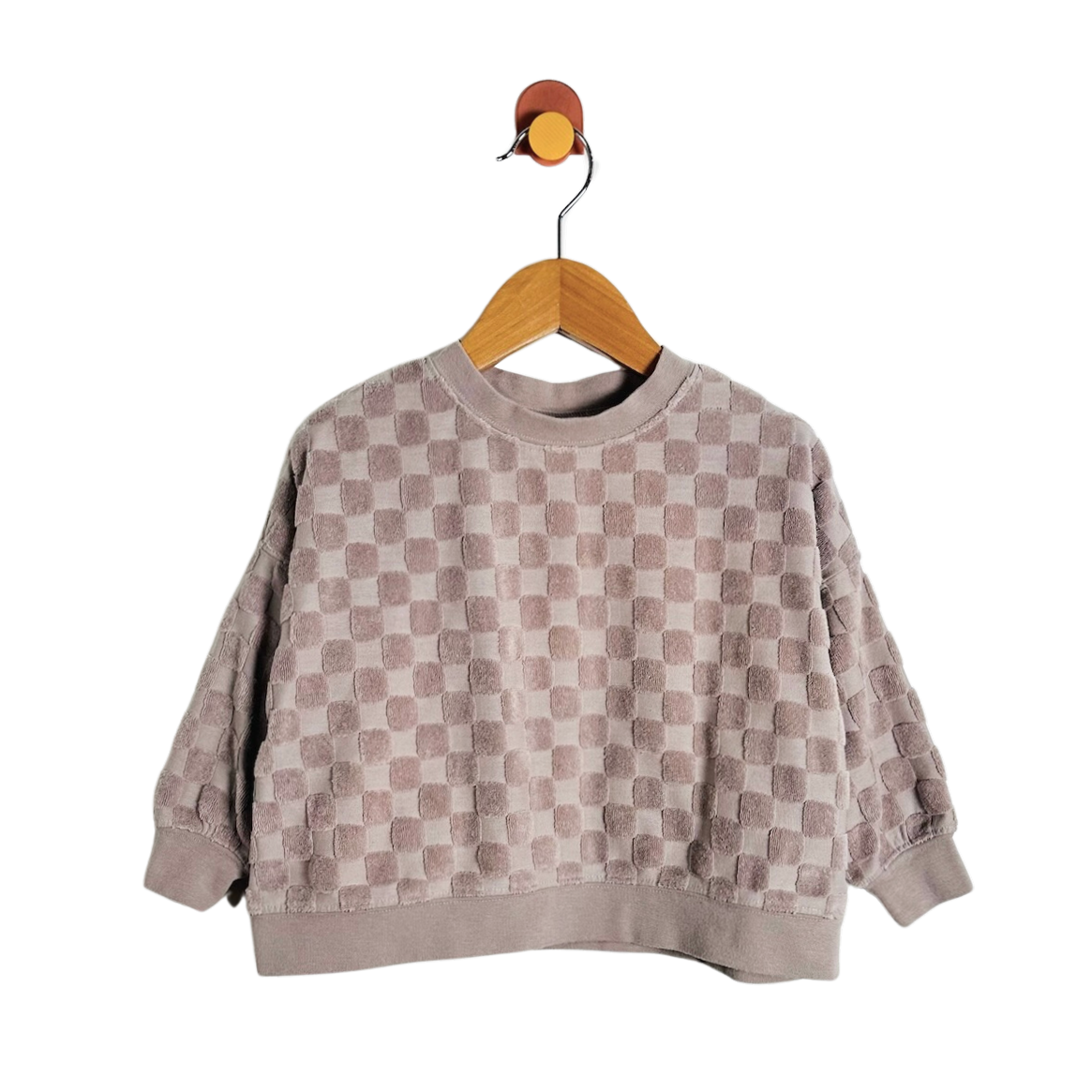 Rylee + Cru Terry Checkered Top / 2-3Y