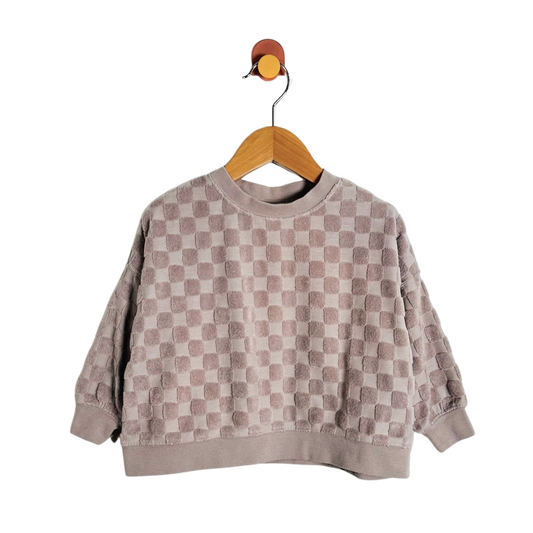 Rylee + Cru Terry Checkered Top / 2-3Y