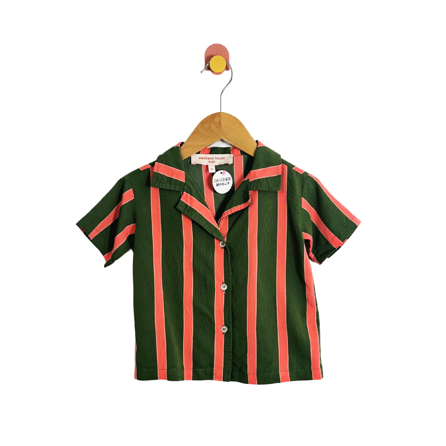 Weekend House Kids Stripe Camp Shirt / 2Y