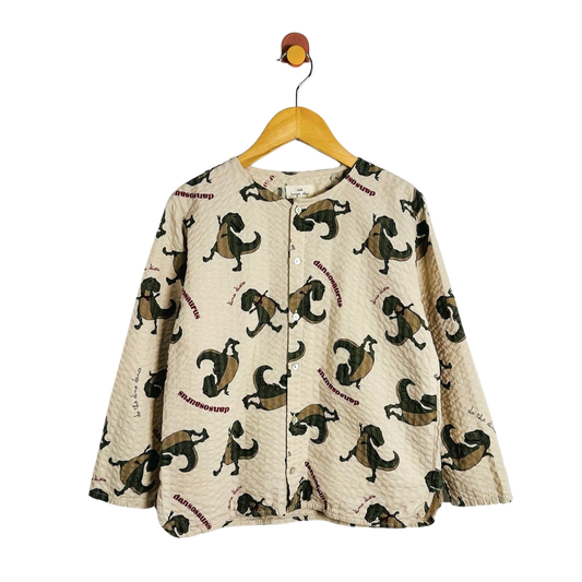 Konges Sløjd Seersucker Dino Top / 7-8Y