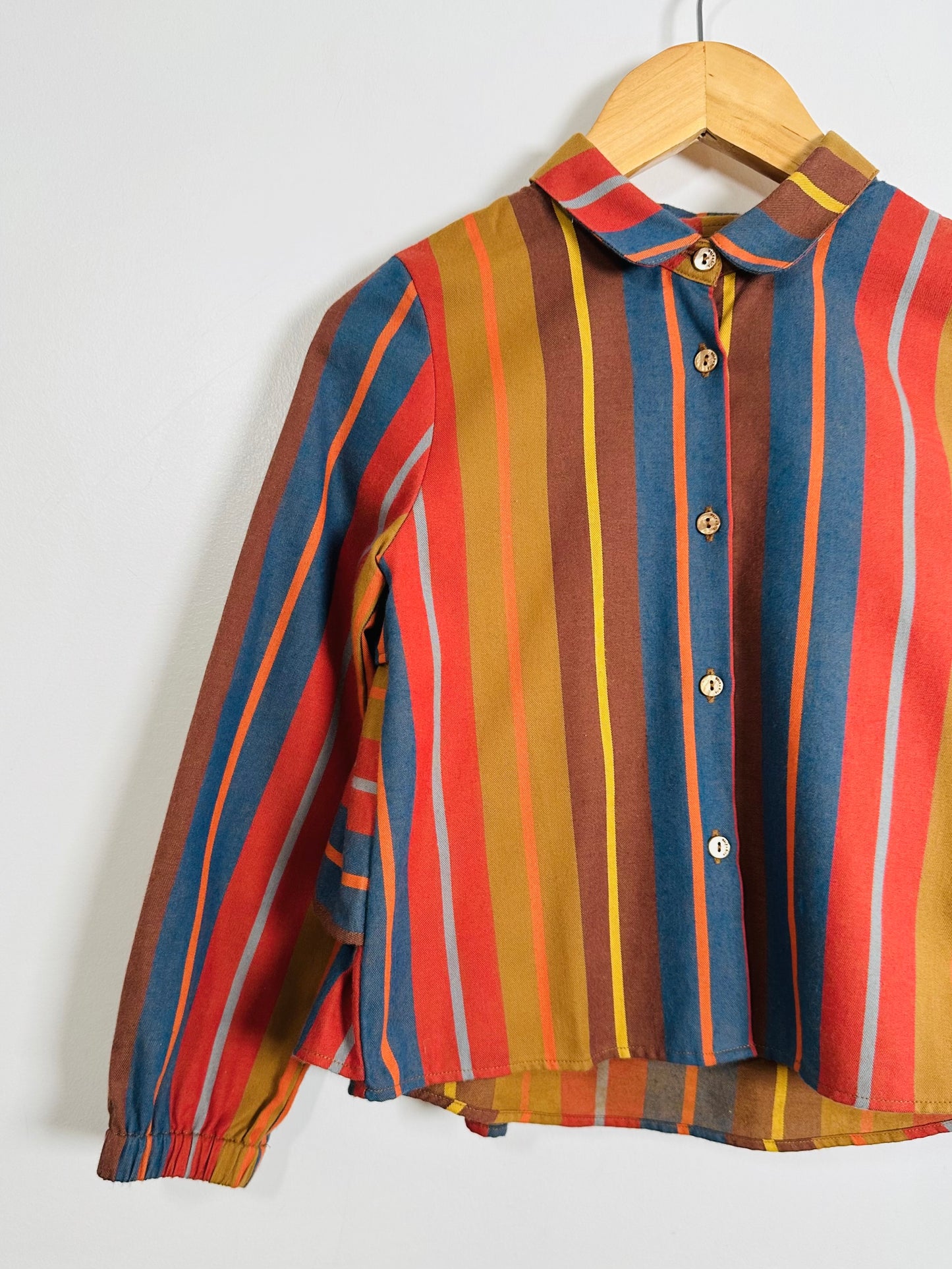 Stripe Ruffle Shirt / 6Y