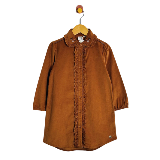 Deux par Deux Embroidered Shirt Dress / 6Y