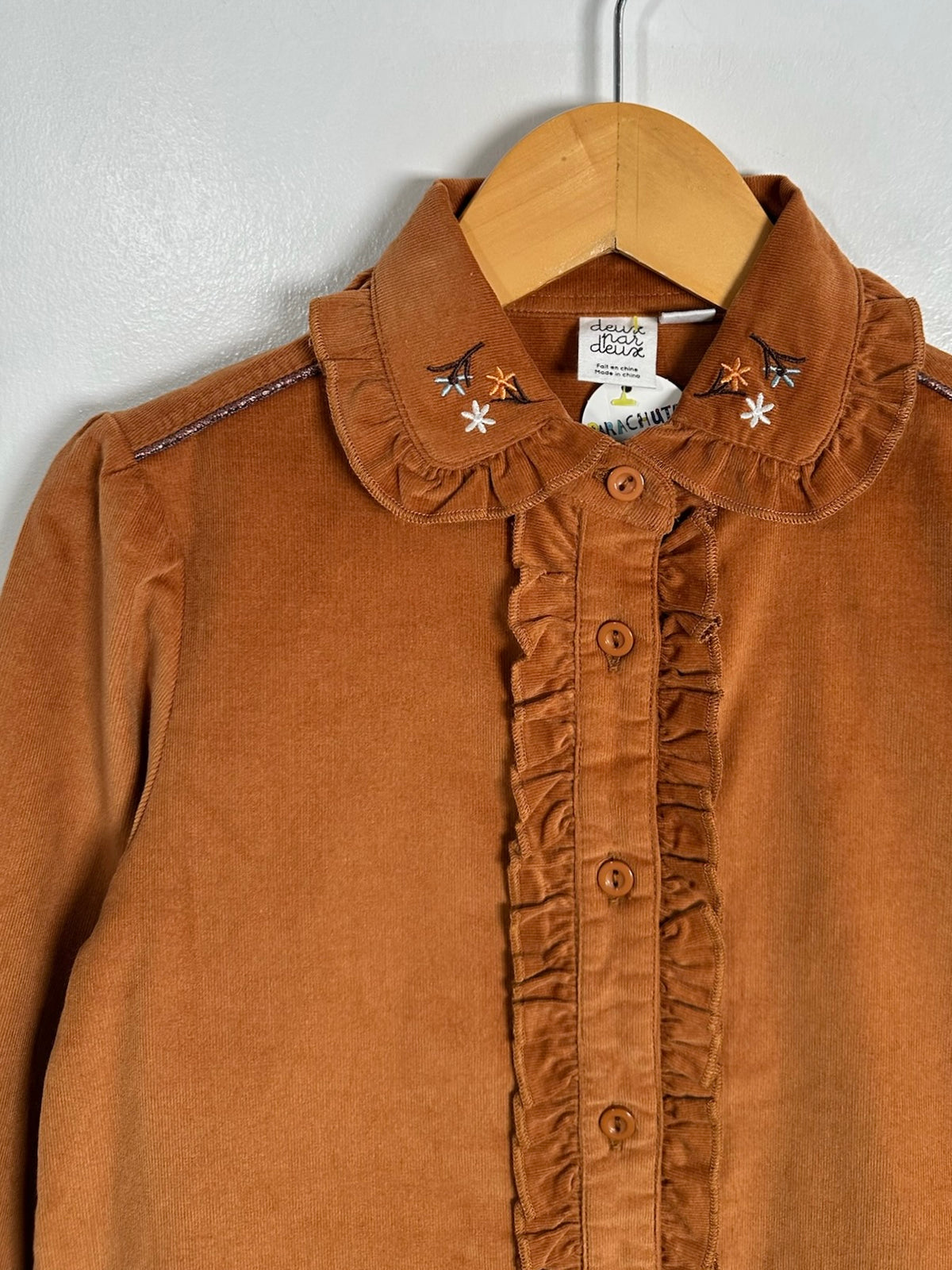 Deux par Deux Embroidered Shirt Dress / 6Y